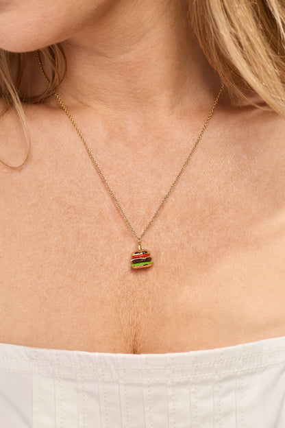 Hot Grill Summer 'Bun In A Million' Hamburger Pendant ALEX AND ANI