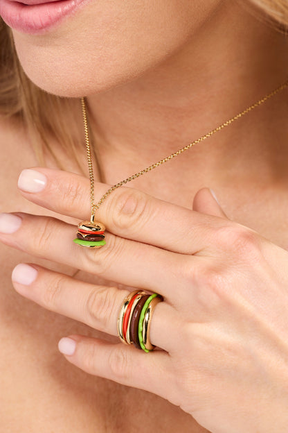 Hot Grill Summer 'Bun In A Million' Hamburger Pendant ALEX AND ANI