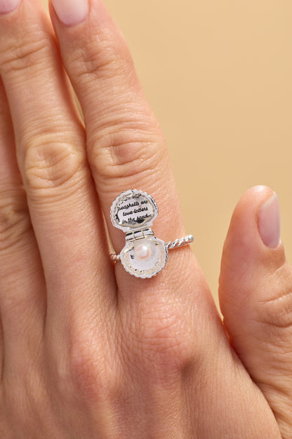 Salt + Sea 'Seashells Are Love Letters In The Sand' Locket Ring ALEX AND ANI