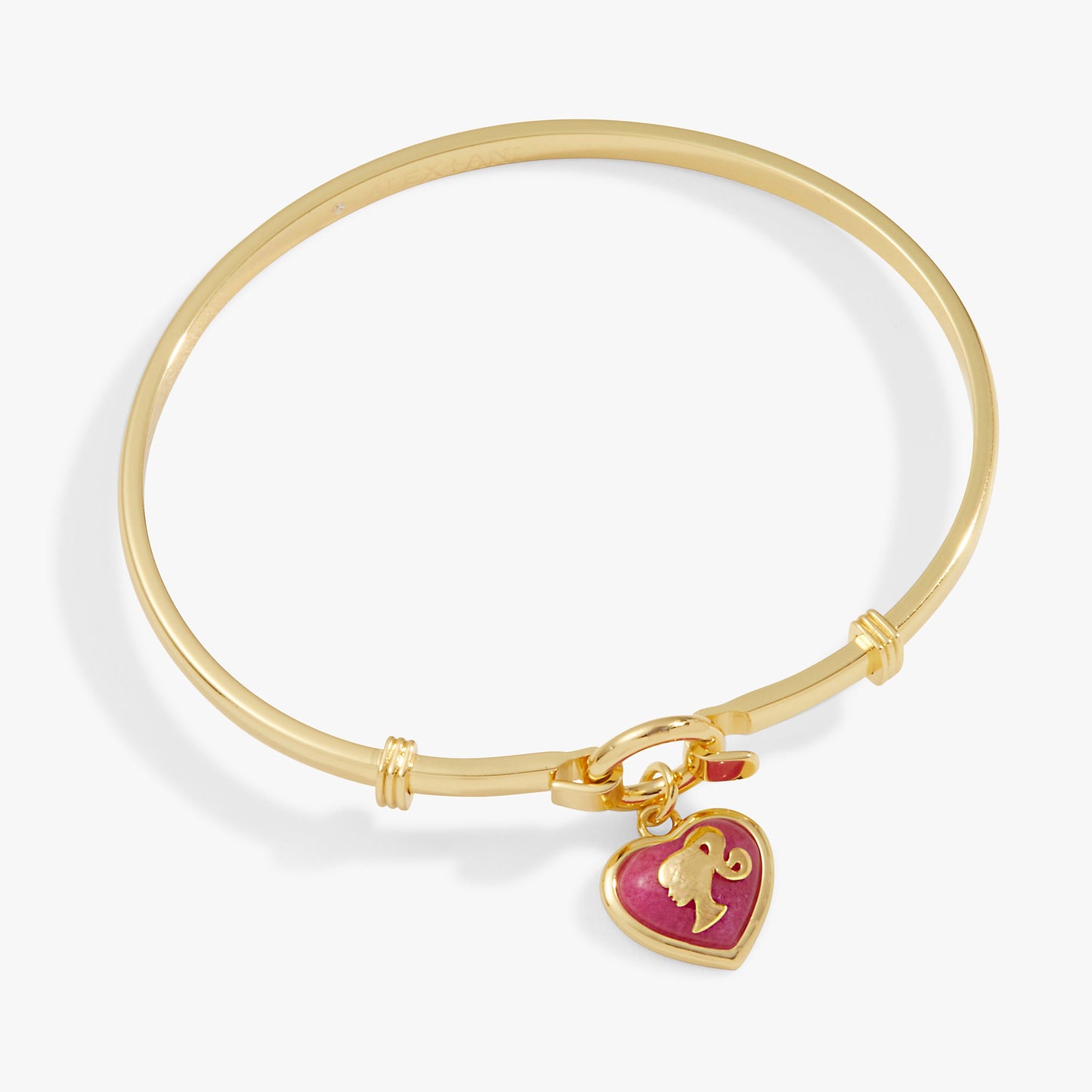Barbie™ Silhouette Heart Charm Tension Bangle ALEX AND ANI