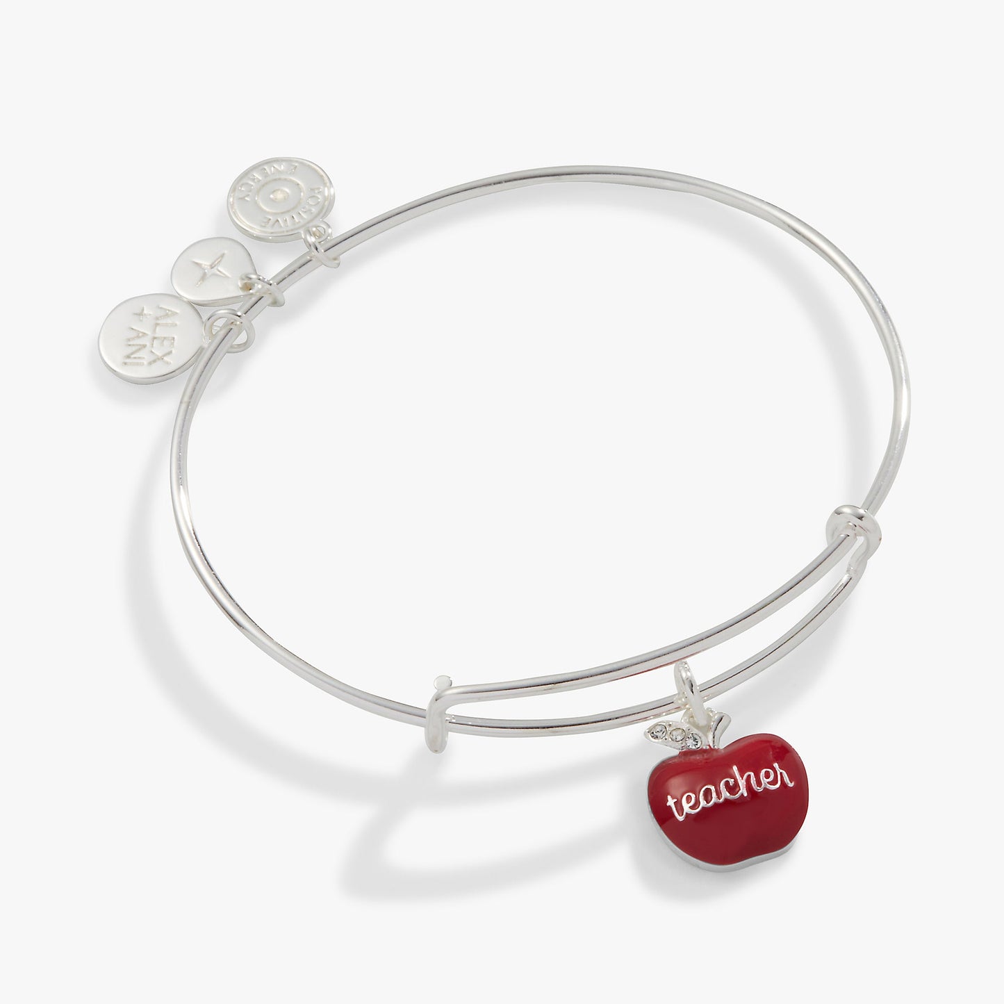 Teacher 'Grow, Inspire, Love' Apple Charm Bangle ALEX AND ANI