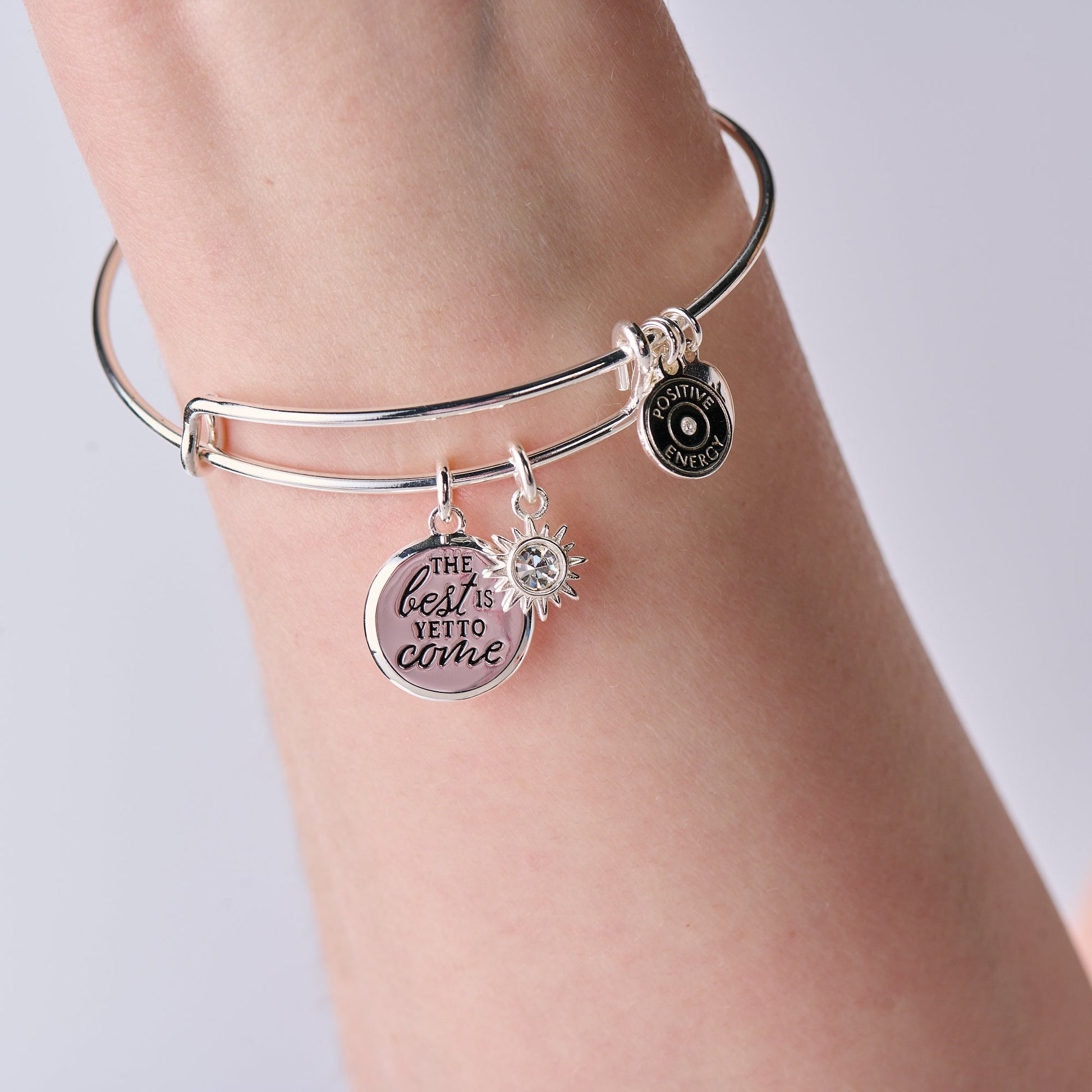 'The Best Is Yet To Come' Duo Charm Bangle ALEX AND ANI