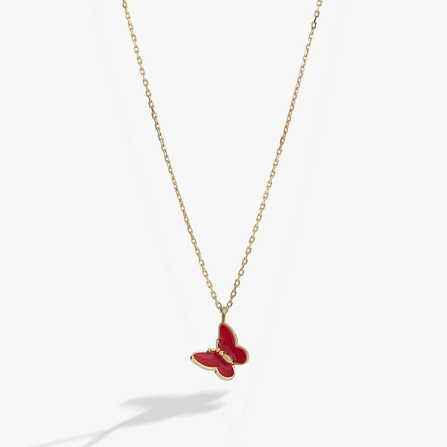 Pink Enamel Butterfly Necklace ALEX AND ANI