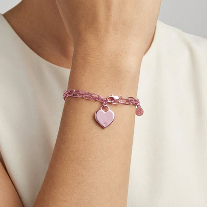 Heart Charm Double Paperclip Chain Bracelet ALEX AND ANI