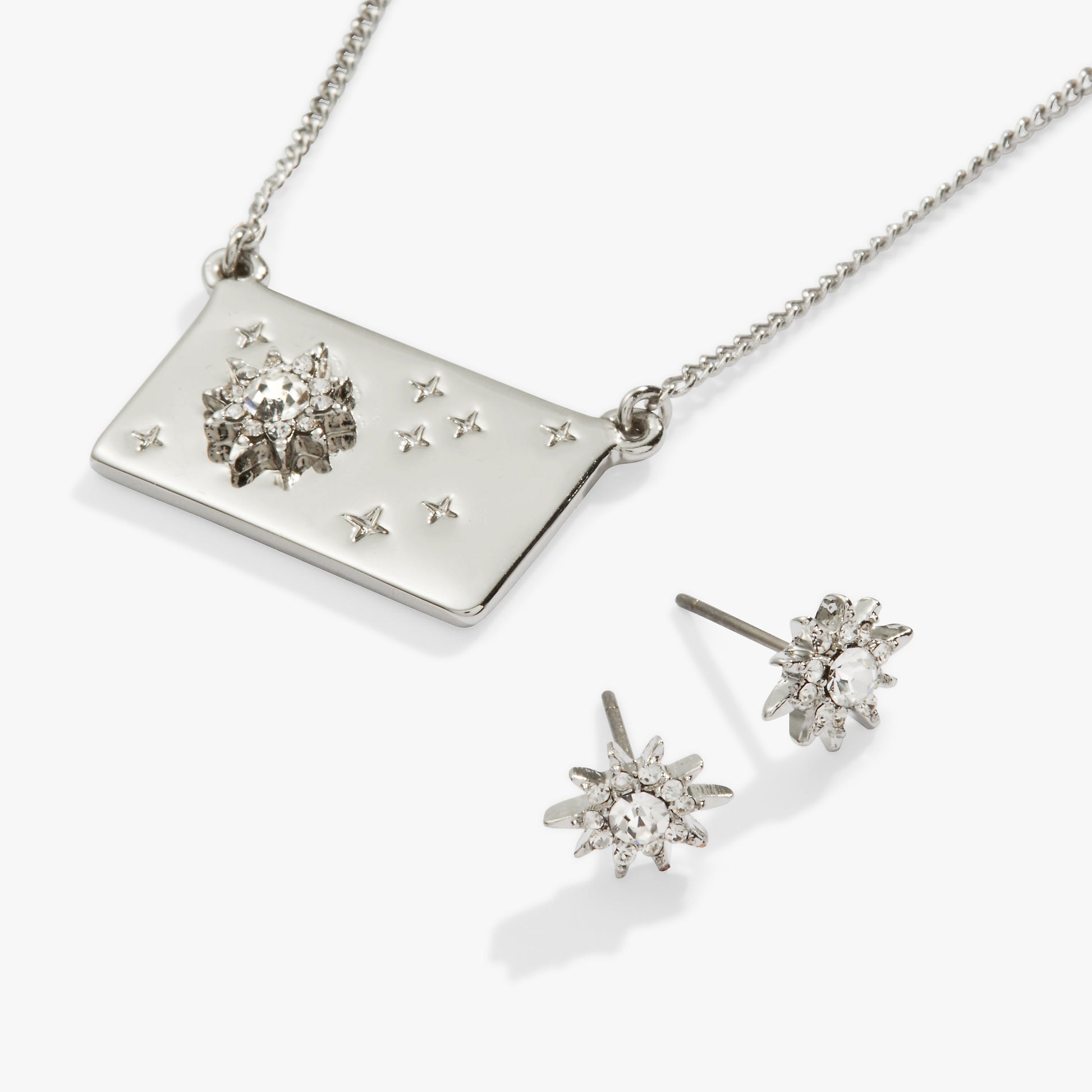 Starburst Charm Necklace and Stud Earring Gift Set ALEX AND ANI