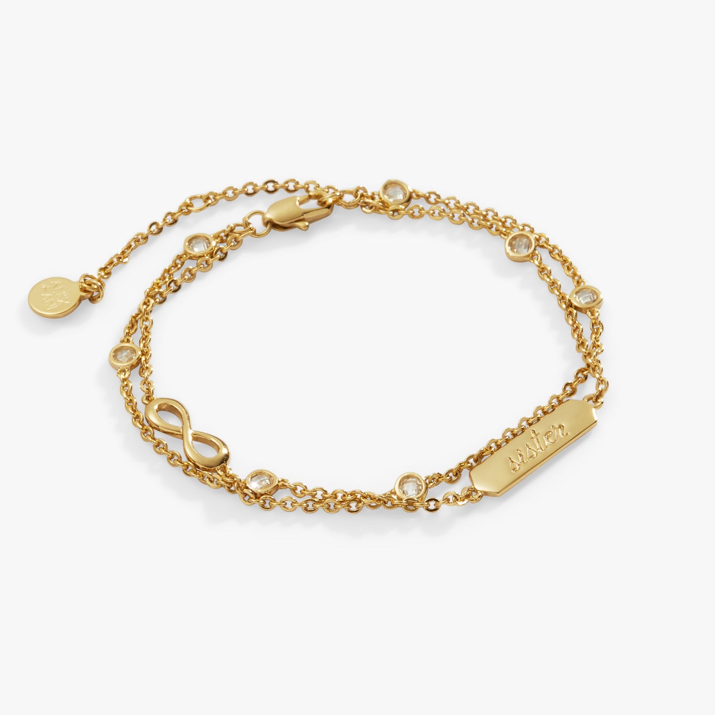 Sister Infinity Chain Double Strand Bracelet ALEX AND ANI