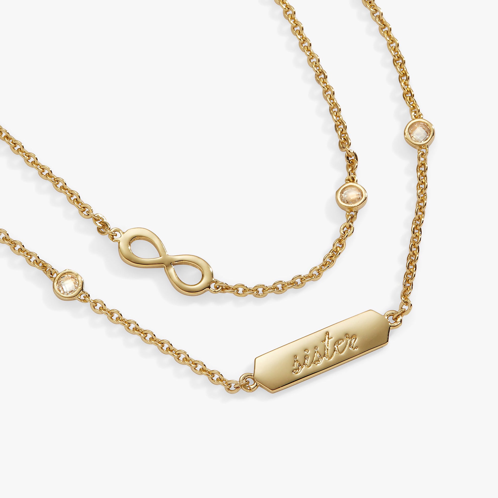 Sister Infinity Chain Double Strand Bracelet ALEX AND ANI