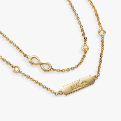 Sister Infinity Chain Double Strand Bracelet ALEX AND ANI