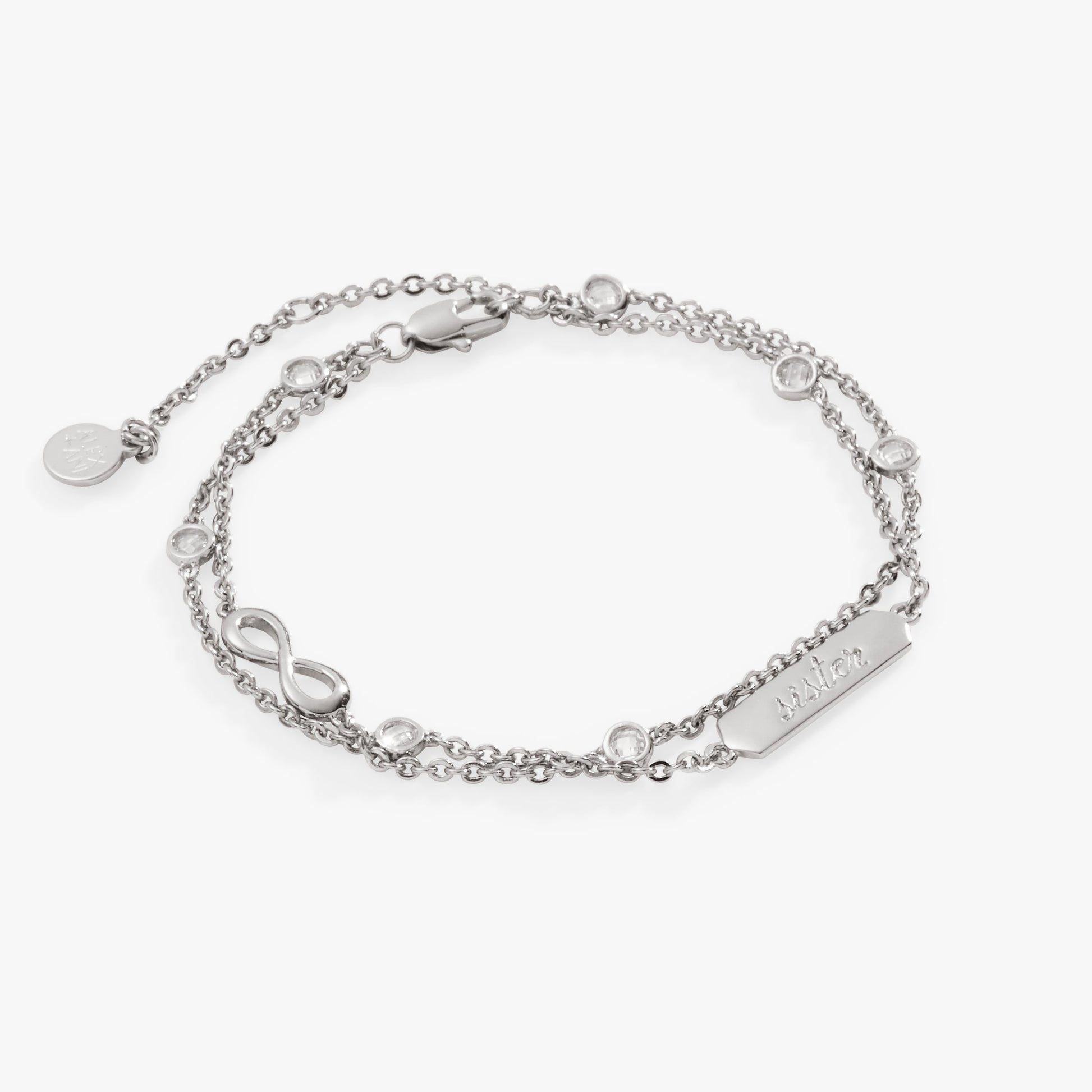 Sister Infinity Chain Double Strand Bracelet ALEX AND ANI