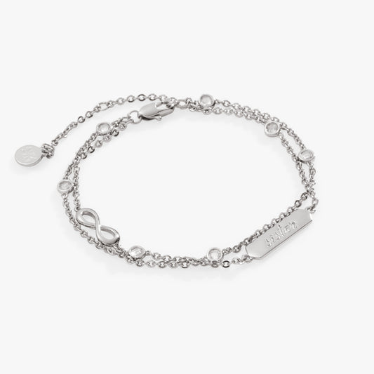 Sister Infinity Chain Double Strand Bracelet ALEX AND ANI