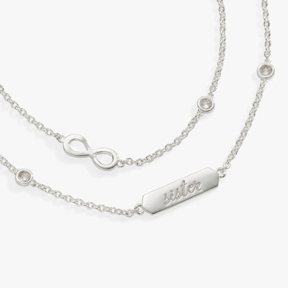 Sister Infinity Chain Double Strand Bracelet ALEX AND ANI