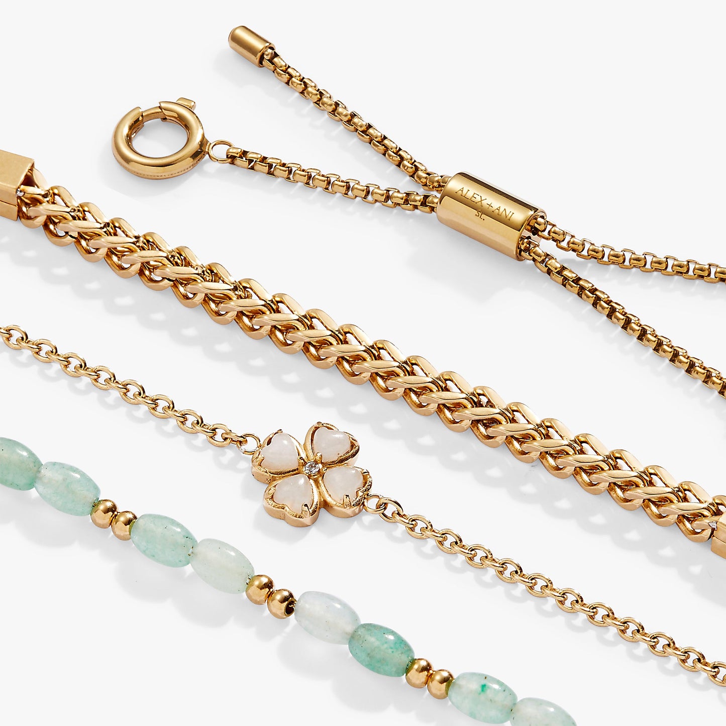 Four-Leaf Clover Stranded™ Bracelet Set ALEX AND ANI