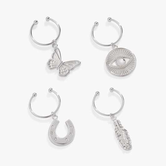 Good Vibes Wine Glass Charm Set of 4 ALEX AND ANI