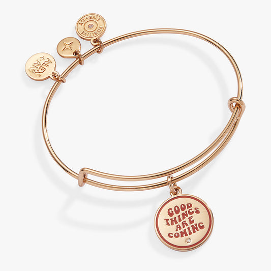 'Good Things Are Coming' Mantra Charm Bangle ALEX AND ANI