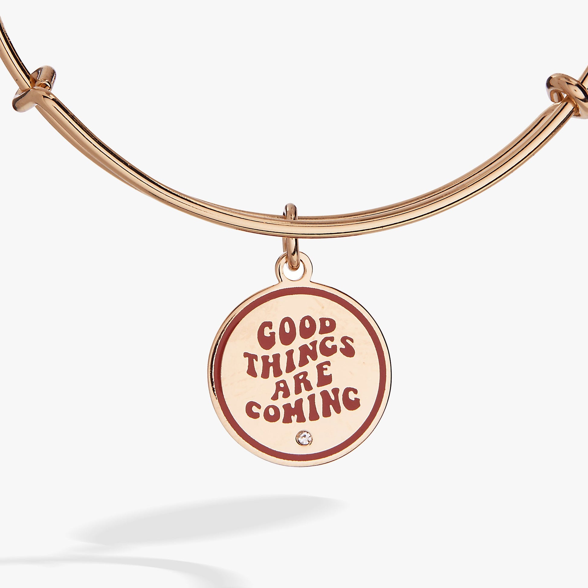 'Good Things Are Coming' Mantra Charm Bangle ALEX AND ANI