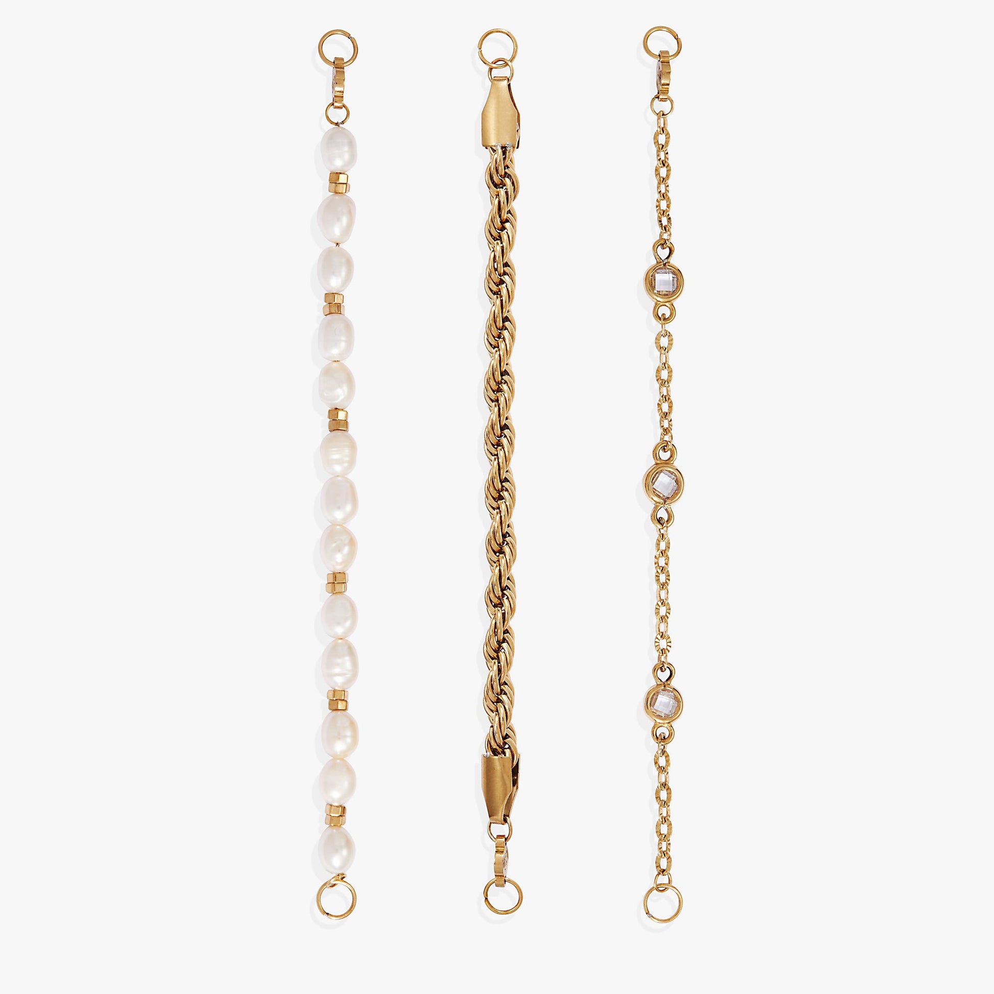Crystal + Pearl Stranded™ Bracelet Set ALEX AND ANI