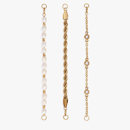 Crystal + Pearl Stranded™ Bracelet Set ALEX AND ANI