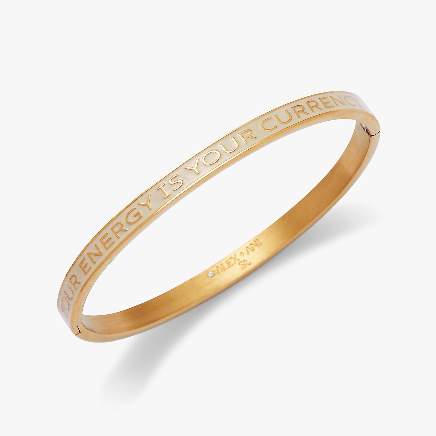 'Your Energy Is Your Currency' Hinge Bangle ALEX AND ANI