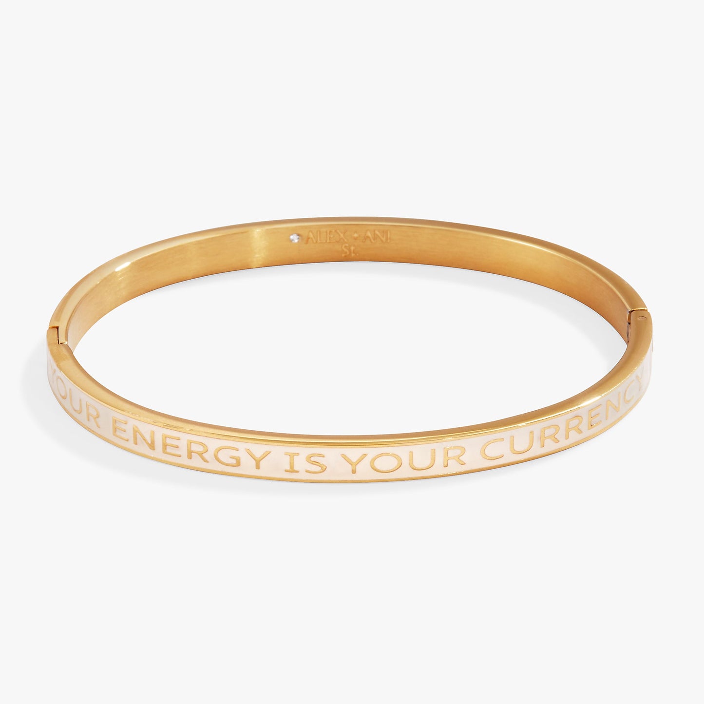 'Your Energy Is Your Currency' Hinge Bangle ALEX AND ANI