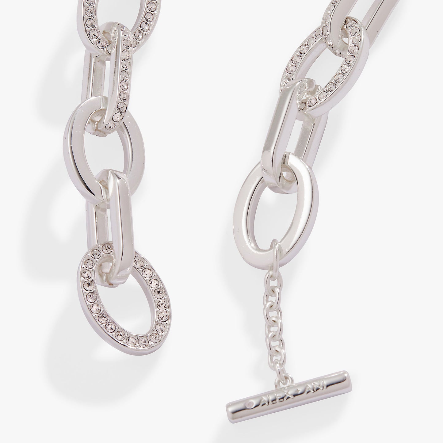 Oval Link Crystal Chain Toggle Bracelet ALEX AND ANI