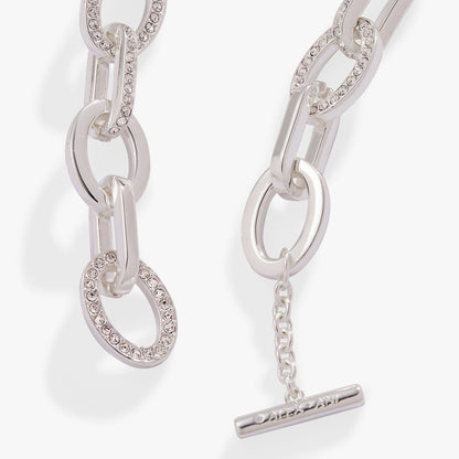 Oval Link Crystal Chain Toggle Bracelet ALEX AND ANI