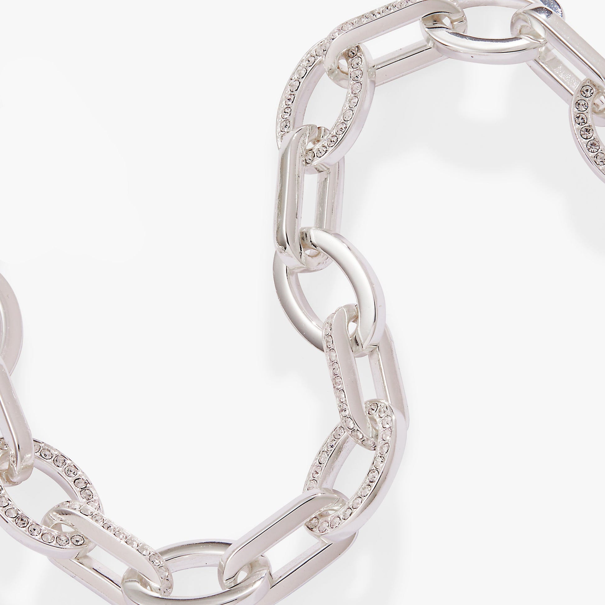 Oval Link Crystal Chain Toggle Bracelet ALEX AND ANI