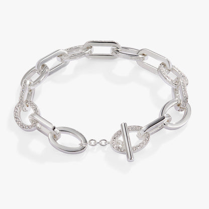 Oval Link Crystal Chain Toggle Bracelet ALEX AND ANI