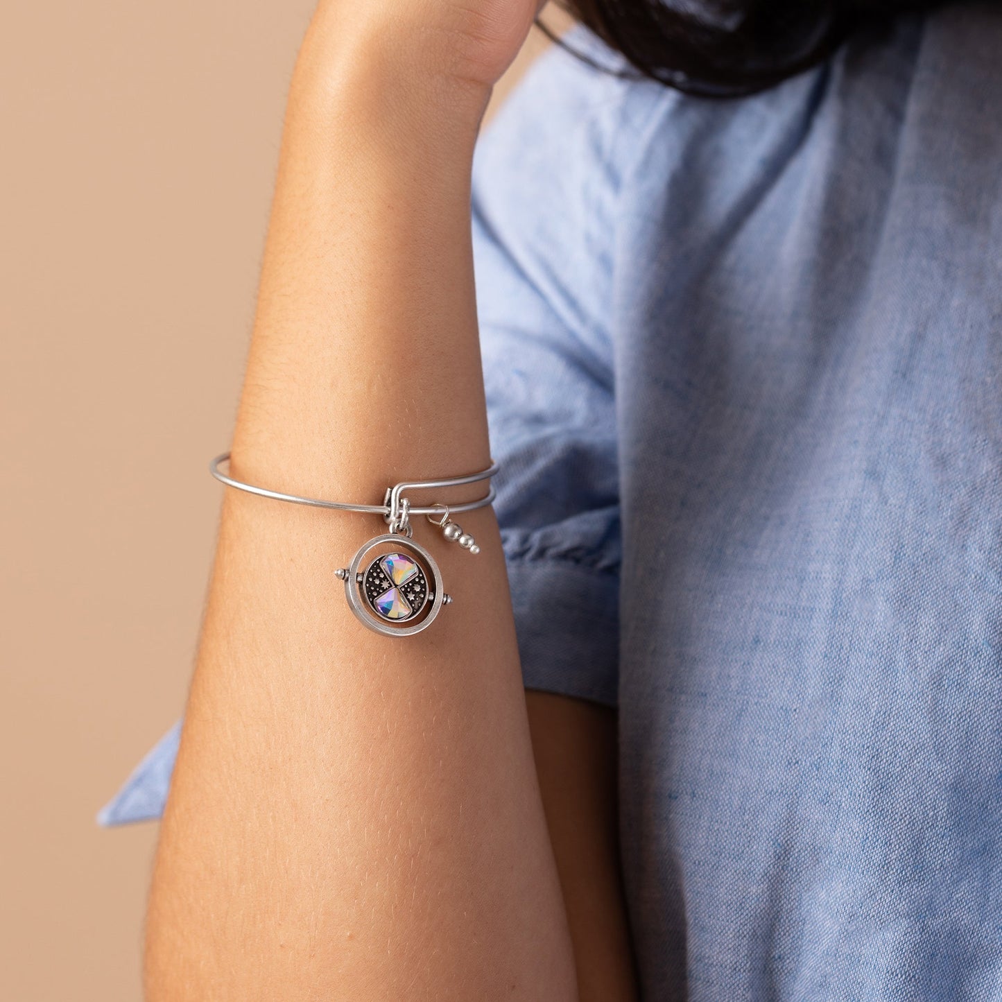 Harry Potter™ Time Turner Spinner Charm Bangle ALEX AND ANI