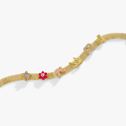 Barbie™ Multicharm Mesh Chain Bracelet ALEX AND ANI