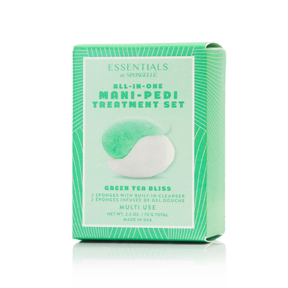 Green Tea Bliss Mani-Pedi Treatment Set | Essentials Spongellé