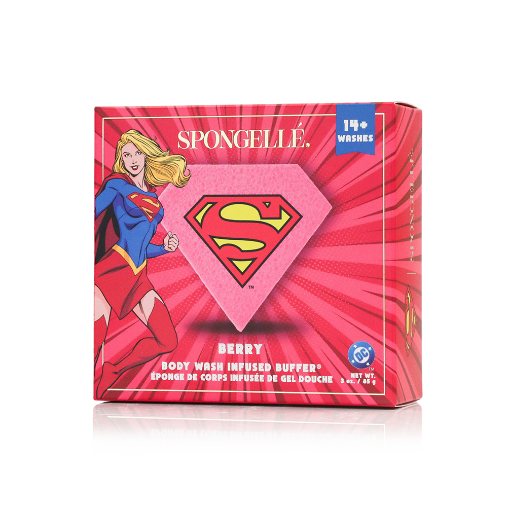 Supergirl™ Berry Body Buffer | DC Superhero Spongellé