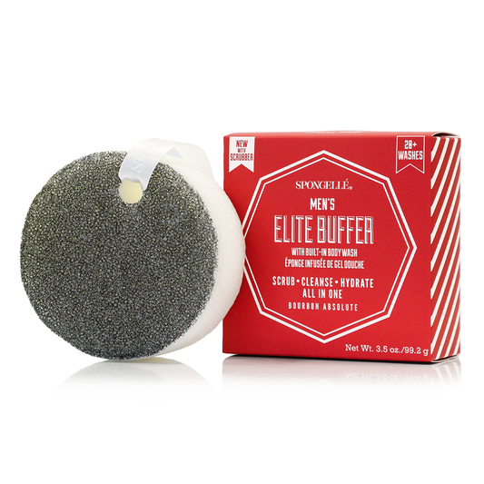 20+ Men's Elite Buffer | Black Scrubber Spongellé