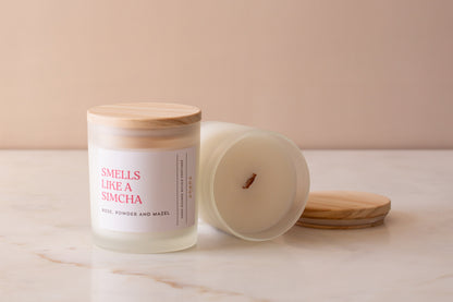 Smells Like A Simcha - Rose, Powder, and Mazel Scented Candle Adara Rituals