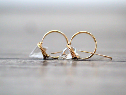 Albatross Earrings - Crystal Quartz
