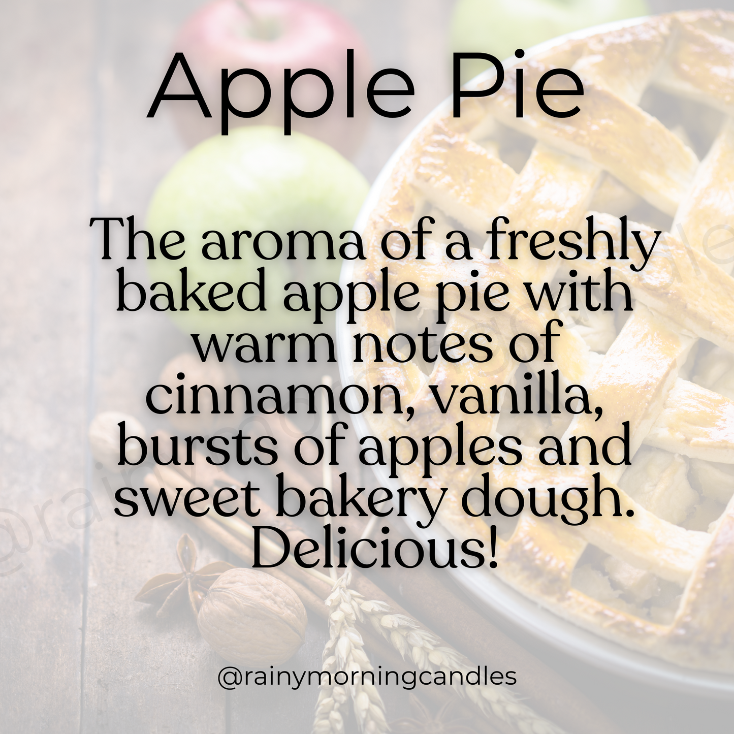 Apple Pie | Wax Melts Rainy Morning Candles