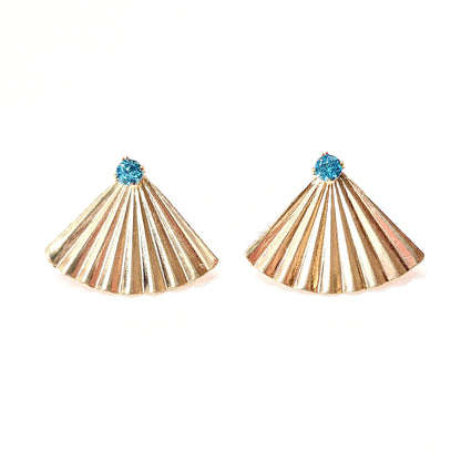 Aquamarine Swarovski Crystal Stud Earrings