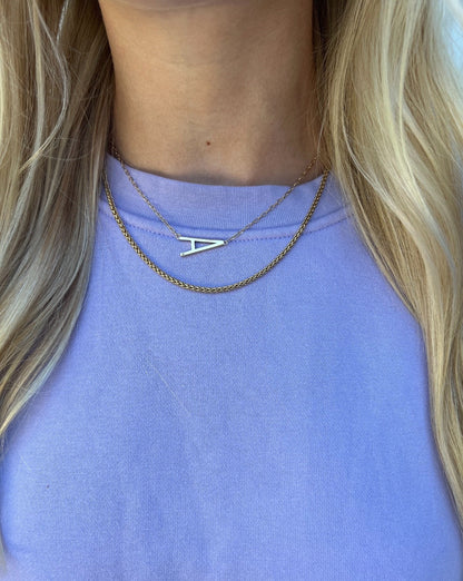Initial A Precious Elongated Necklace ALEX AND ANI