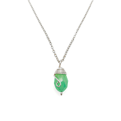 Silver Birthstone necklace