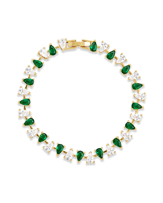 Emerald Pear Cut Tennis Bracelet
