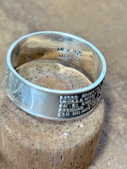 Sterling silver Lord’s Prayer | Anillos de plata 925 del padre nuestro | Silver 925 thumb ring