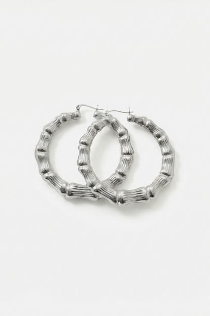 The Bamboo Hoop Earring
