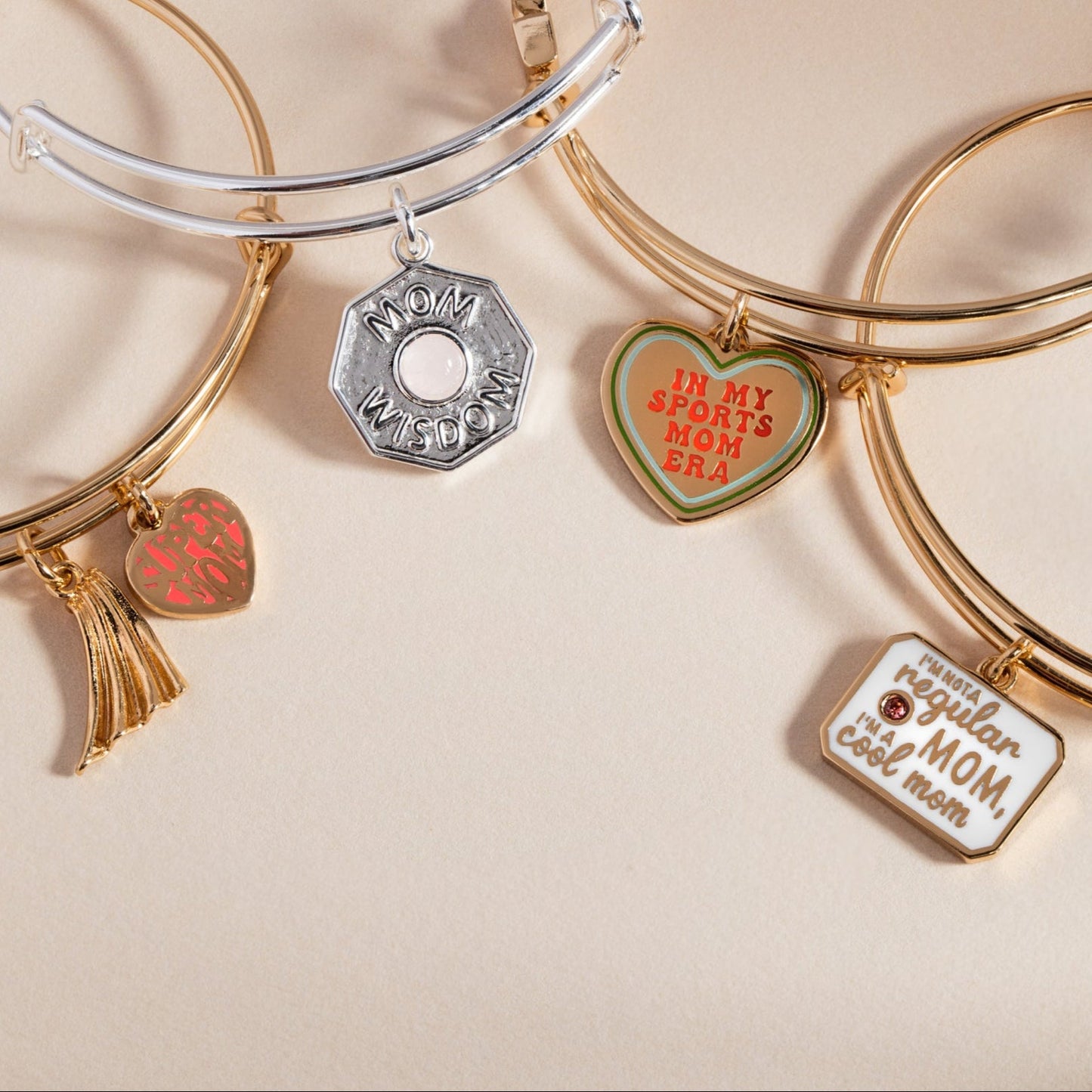 'In My Sports Mom Era' Heart' Charm Bangle ALEX AND ANI
