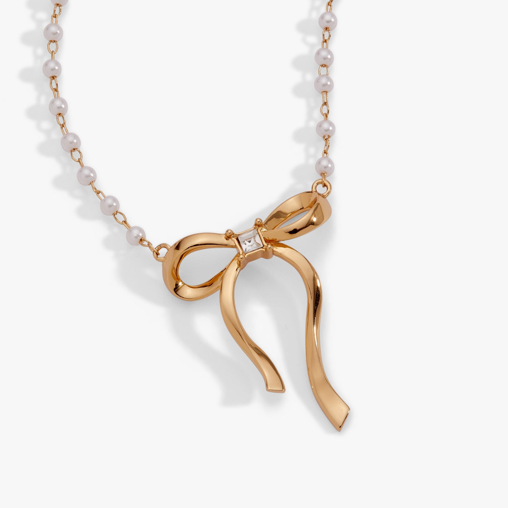Bow Pearl Coquette Necklace ALEX AND ANI