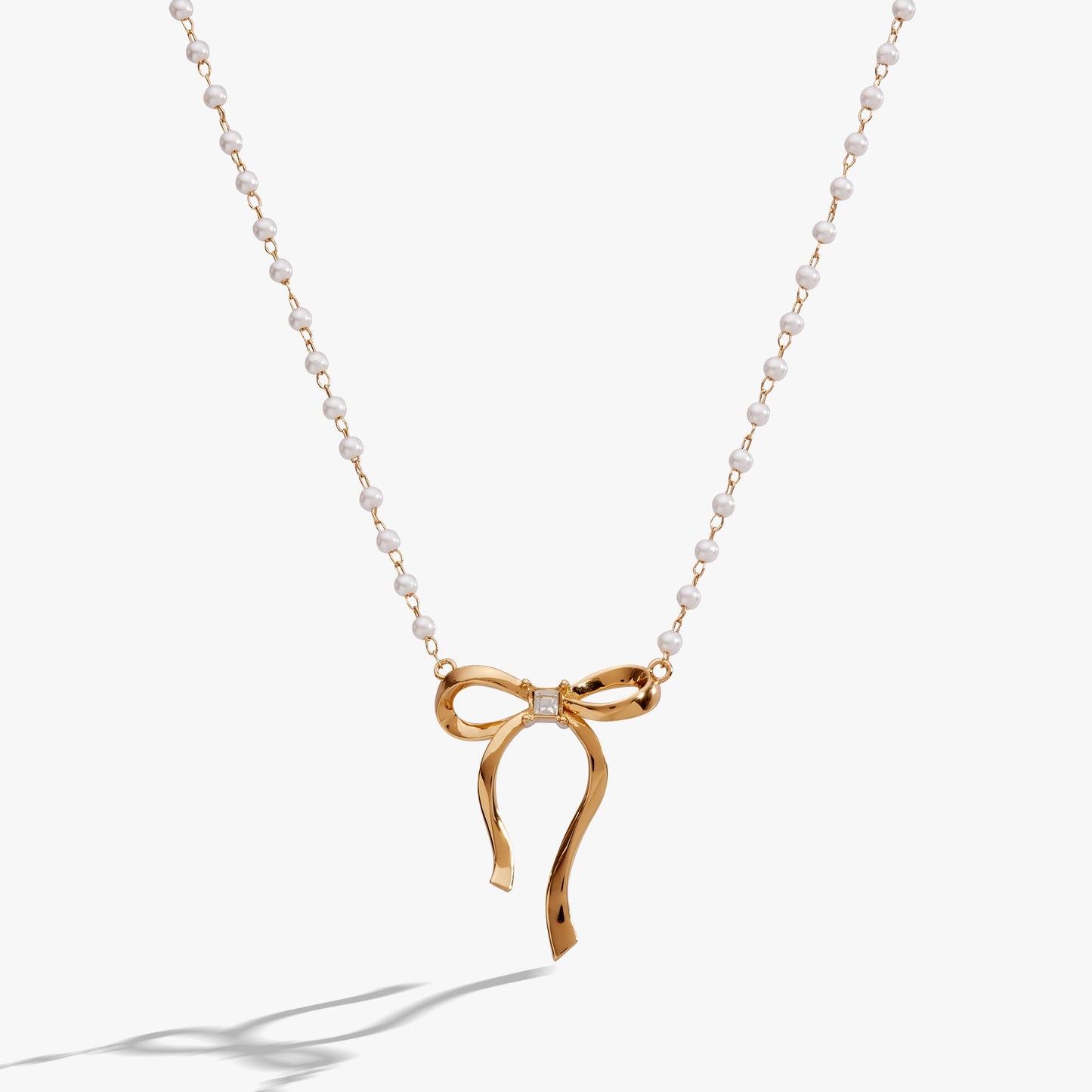 Bow Pearl Coquette Necklace ALEX AND ANI