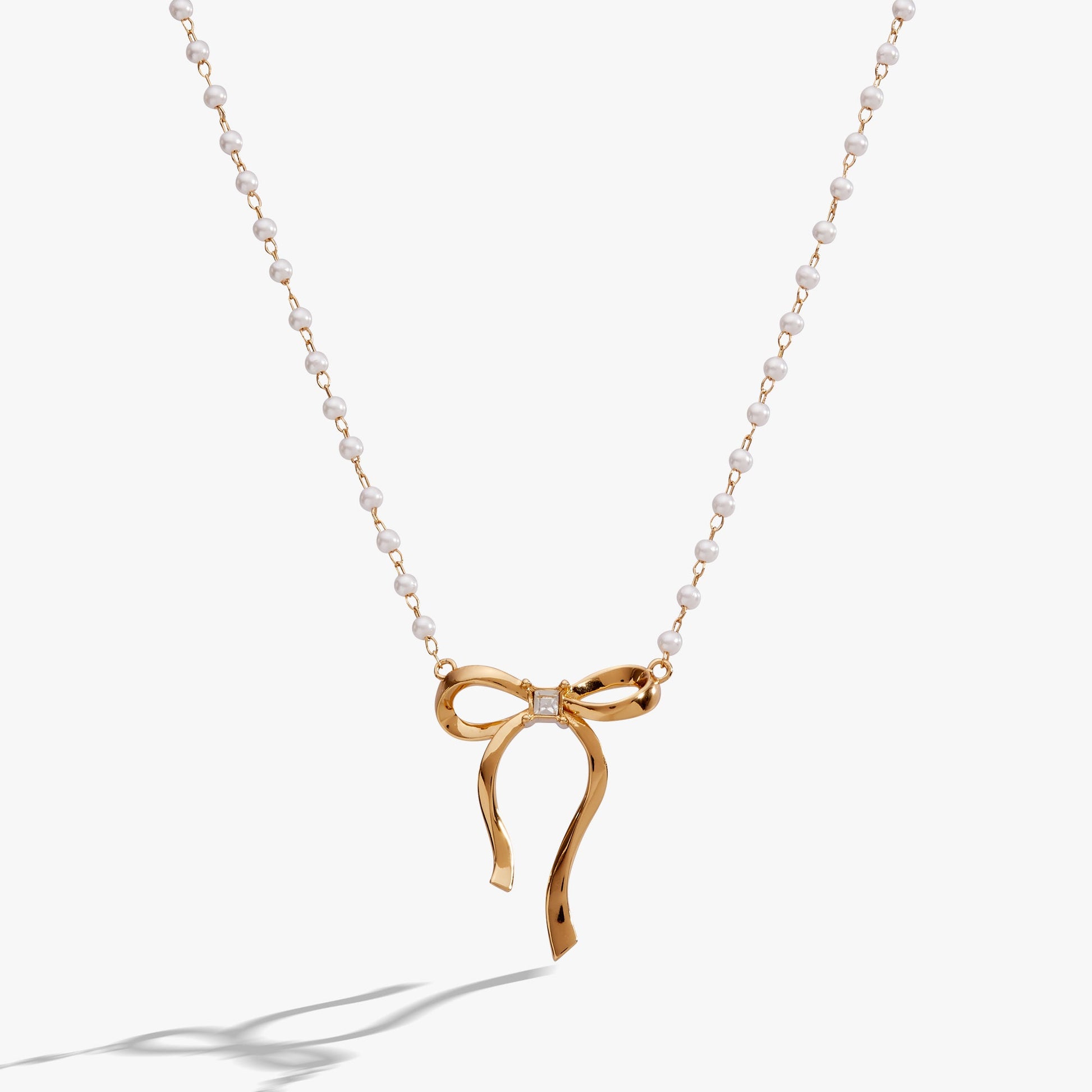 Bow Pearl Coquette Necklace ALEX AND ANI