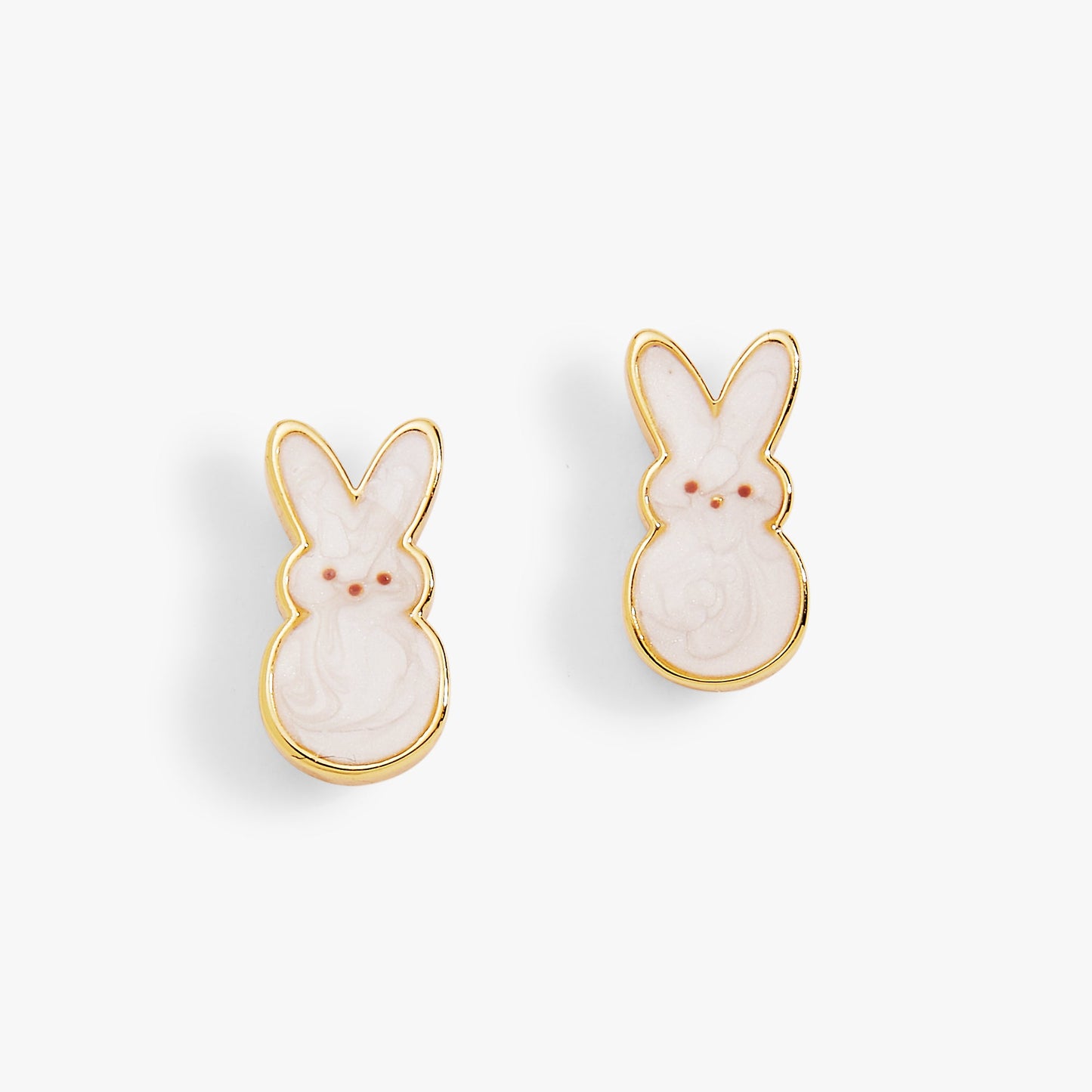 PEEPS® White Pearlized Bunny Studs ALEX AND ANI