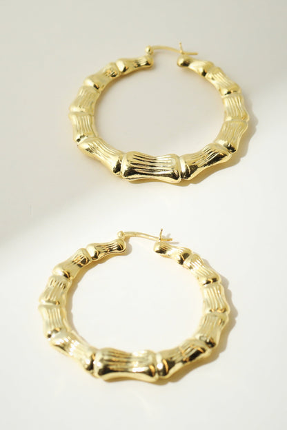 The Bamboo Hoop Earring