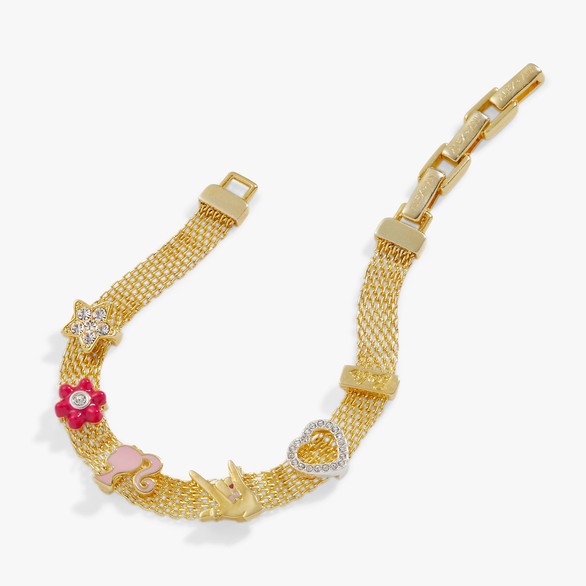 Barbie™ Multicharm Mesh Chain Bracelet ALEX AND ANI