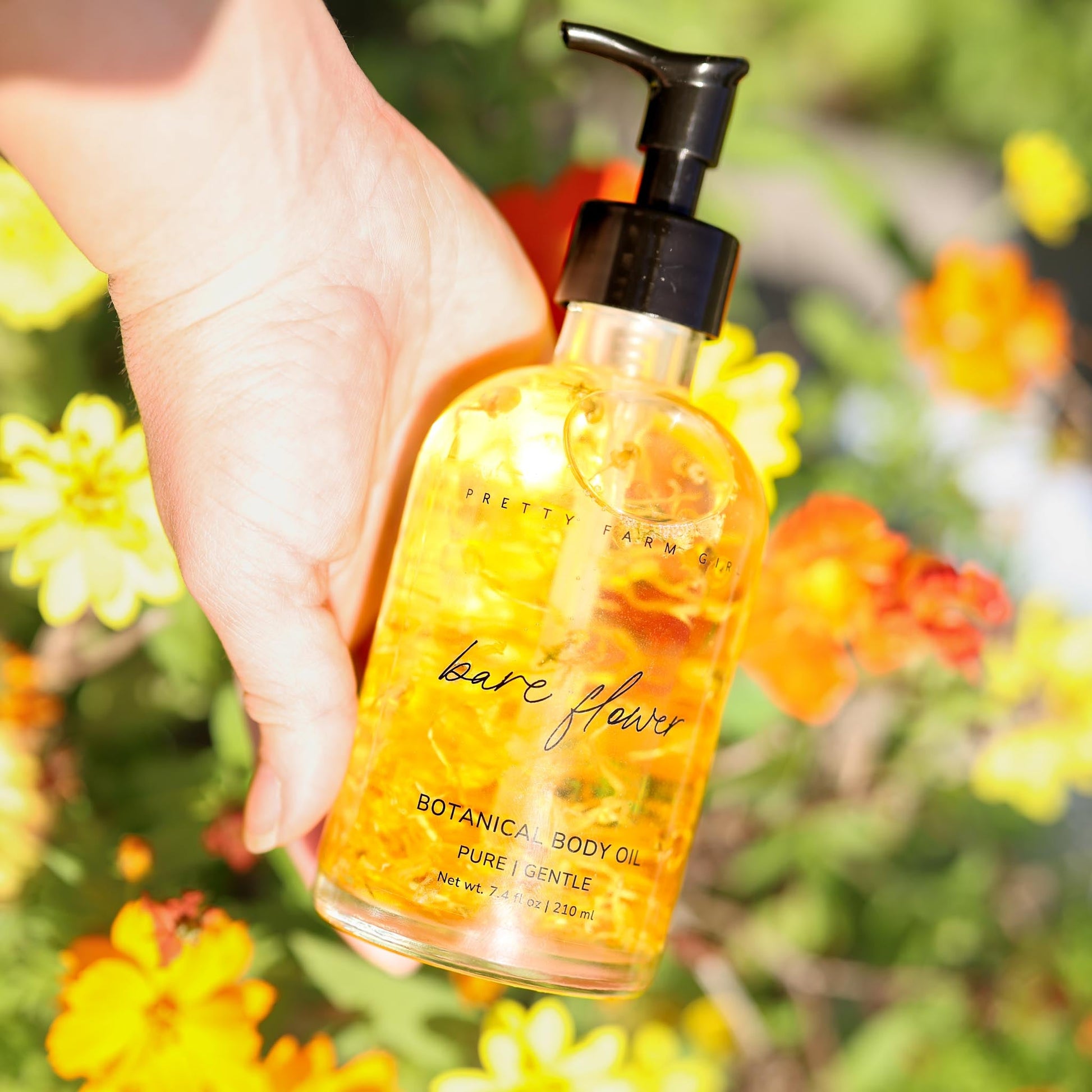 Bare Flower Natural Fragrance Free Body Oil - Best for Sensitive Skin Pretty farm girl