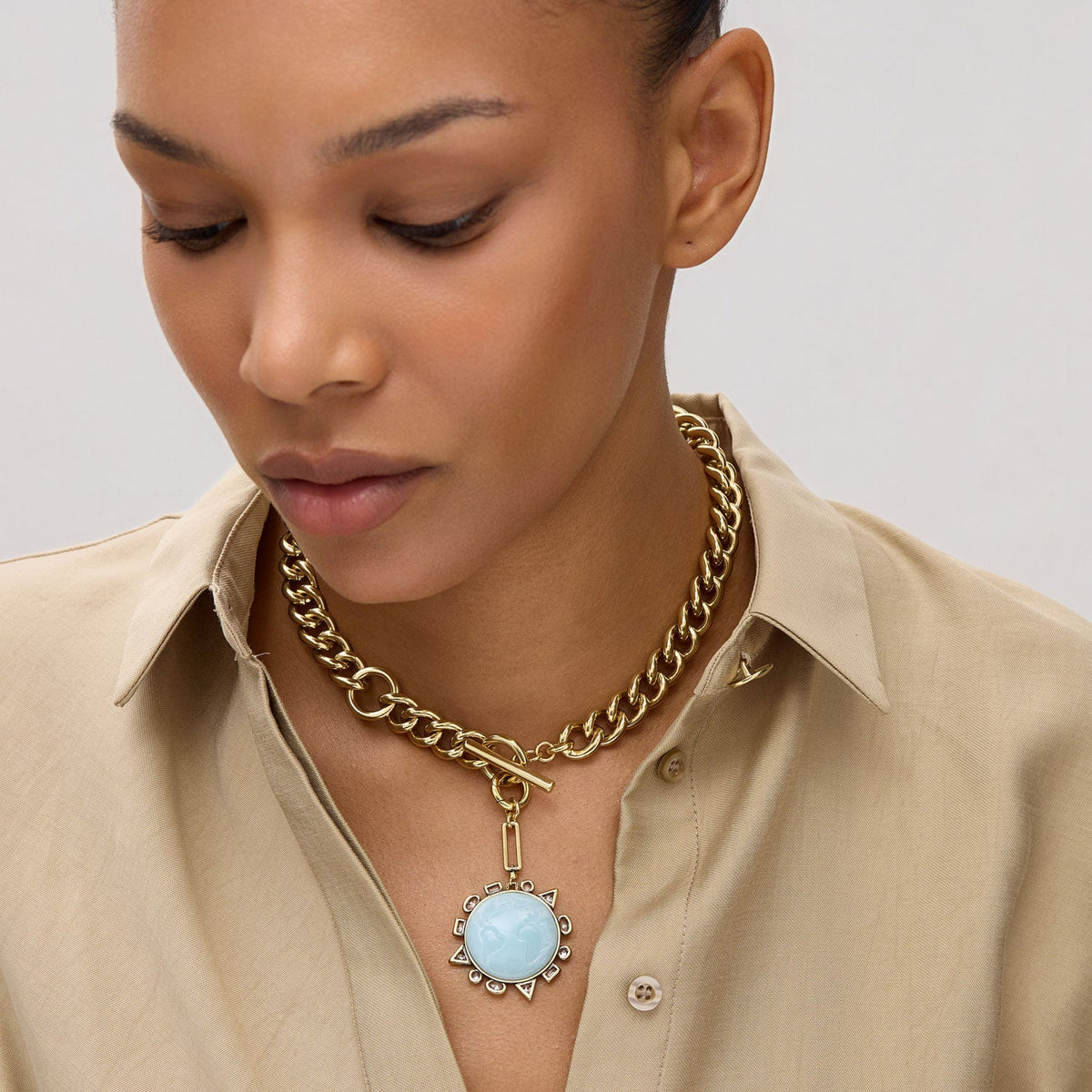 Odyssey Necklace Blue Gold
